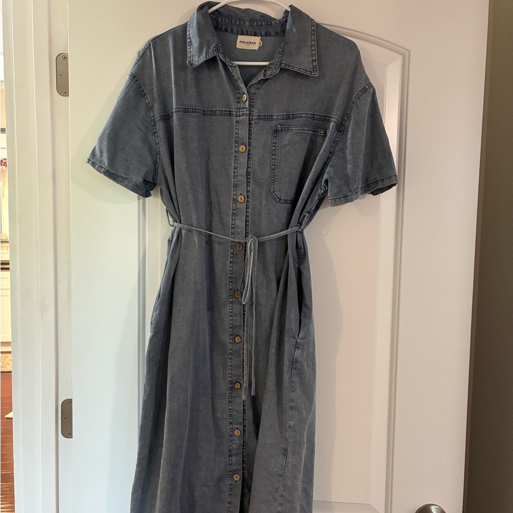 EUC Polagram Denim Shirt Dress